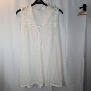 Christian Dior Elegant White Lace Nightgown Size M (By Measurements) In EUC
